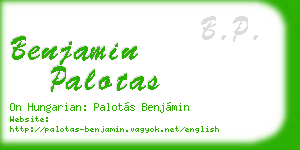 benjamin palotas business card